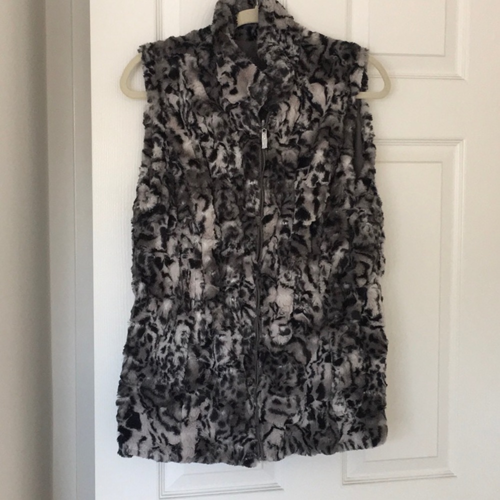 Dennis Basso faux fur vest